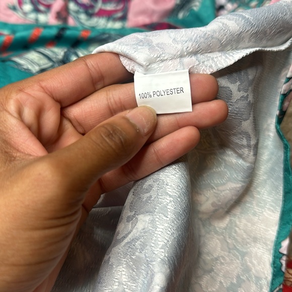 Dalia Macphee multi color floral long sleeve dress Size M - Picture 3 of 5